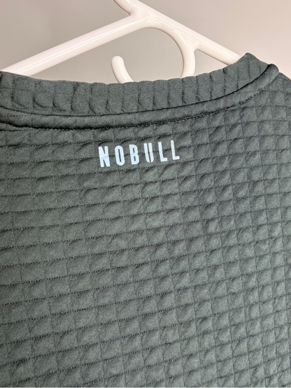 NOBULL Forest Green Waffle-Knit Crewneck Sweater Small - Picture 3 of 8
